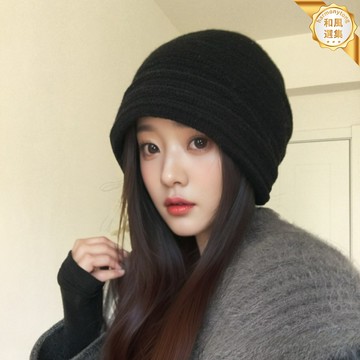 【加厚加絨】羊毛冷帽 針織帽 毛線帽 貝雷帽 包頭帽 卷簷帽 無簷帽 100%純羊毛 百搭保暖 秋冬冬季防寒 男女通用