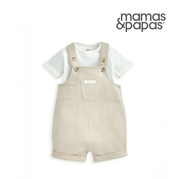 Mamas&Papas 冬日精靈-短袖包屁吊帶套裝