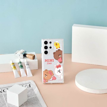 LINE FRIENDS MINI-轉圈圈防摔透明SAMSUNG手機殼