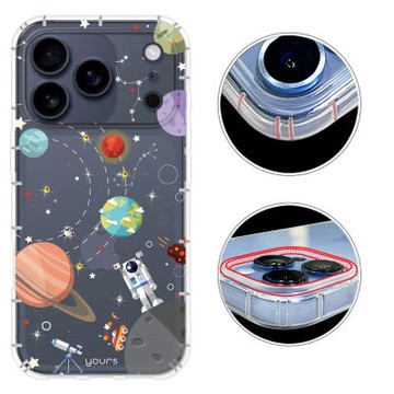 YOURS iPhone 17/16/15/14/13/12系列 彩鑽防摔手機殼-宇宙人 ProMax/Plus/mini/air/16e/11/XR/8/SE3