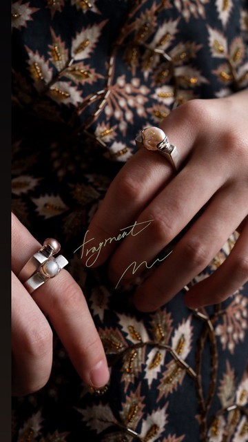 925銀 珍珠 包鑲戒 / 貝殼宮殿