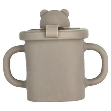 MODU'I BLUEMAMA 幼兒鉑金矽膠熊熊水杯零食杯 350ml  摩卡  1個