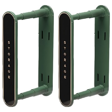 小麥購物 衣架收納架 Y058 29.3 x 7~16.1cm 165g  墨綠色  2個