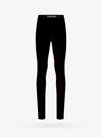 Velvet leggings with logo detail - TOM FORD - gender_Woman