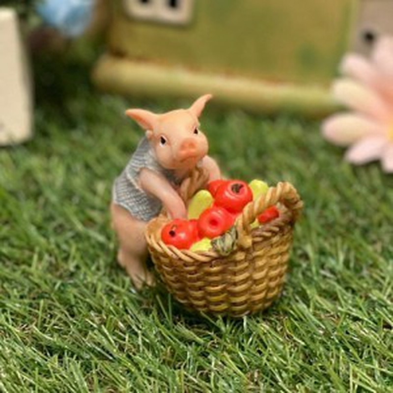 ぶたのオブジェ置物引っ掛けるアンティーク