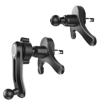 車載出風口手機支架配件新款二代Y型底座圓形空調口車載支架夾子