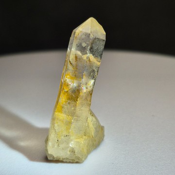 •高山的空氣3• 帶彩可站立迷你白水晶簇礦標 水晶原礦