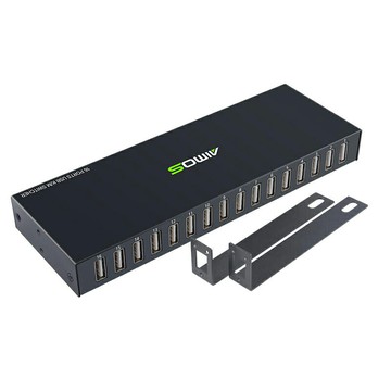 【易控王】USB共享切換器 16進2出 鍵鼠共享 固定架設計 (40-122-03)