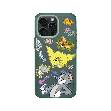 iPhone 15 Pro Max Clear 憂墨綠 - 湯姆貓與傑利鼠 Tom and Jerry - 塗鴉款