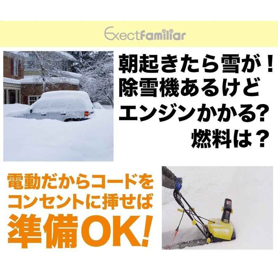 除雪機 家庭用 電動 20m延長コード付き 小型 ミニ 電源コード式 ロングラン1年間保証付き商品 Blizzard Ex1600win