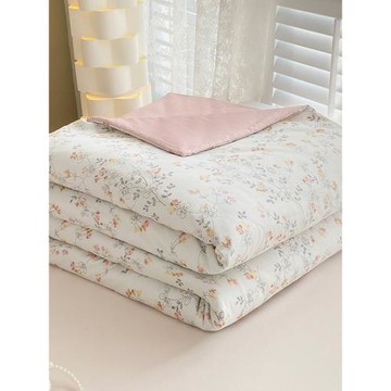 純棉夾棉四件套全棉加棉多功能單被套罩四季通用小清新薄款夏涼被