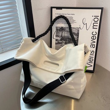 大容量包包女春夏2025新款時尚單肩腋下帆布包休閑百搭斜挎托特包