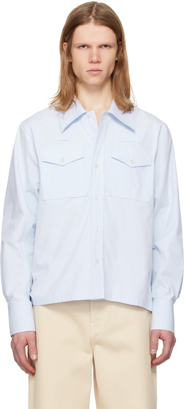 Lanvin 蓝色 Loose-Fit Utlity 衬衫