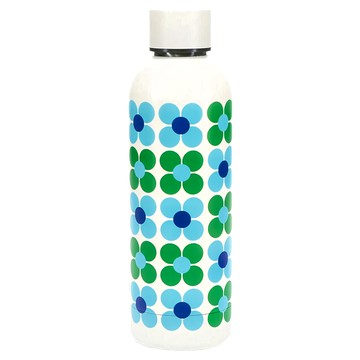 Rex LONDON 不鏽鋼兩用保溫/保冷水瓶  藍綠雛菊  500ml  1個