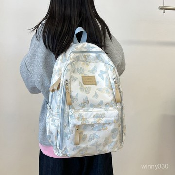 書包女ins森係百搭2024新款高顔值初高中生雙肩包學生大容量背包