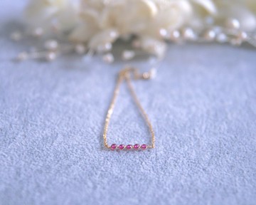 紅寶石手鍊 纖細裸感 ~定情