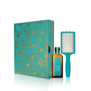 MOROCCANOIL 金春氣墊板梳禮盒(摩洛哥優油100ML+優油迷你板梳)