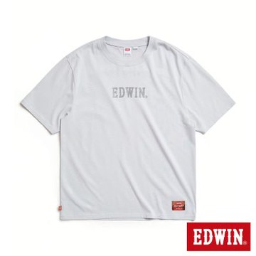 EDWIN 男裝 COOL FLEX 岩石紋印花寬版短袖T恤-淺灰色