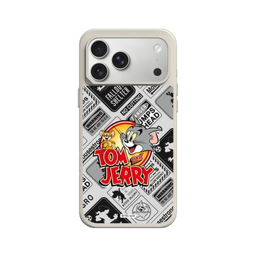 iPhone 17 Pro Max SolidX 貝殼灰 - 湯姆貓與傑利鼠 Tom and Jerry - 貼紙系列 - 復古LOGO