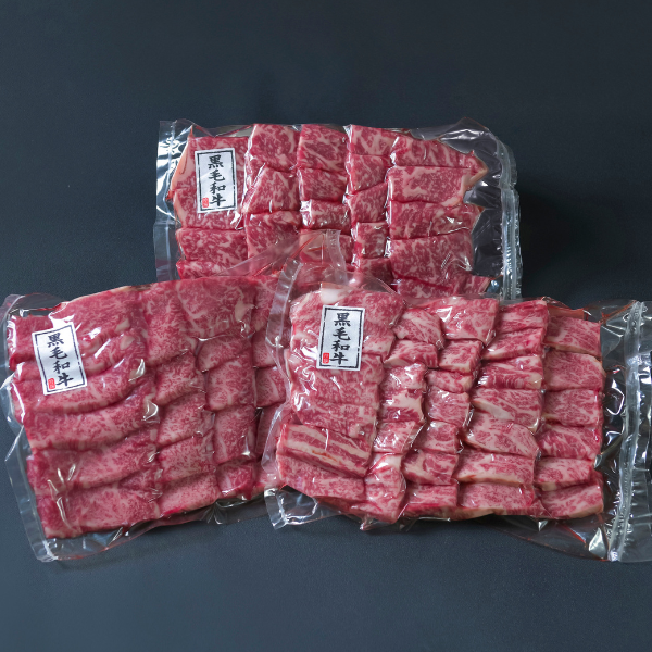 岡山県産和牛肉「焼肉セット（モモ・バラ・ロース）1.5kg」（ランクA4以上）060-009