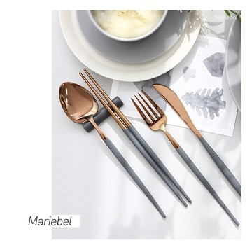 【韓國SSUEIM】Mariebel系列莫蘭迪不鏽鋼餐具2件組《好拾物》