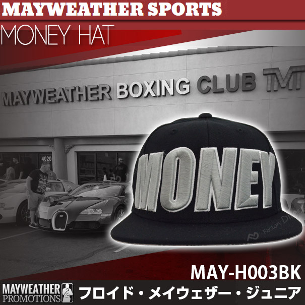 may-h003-bk メイウェザースポーツ MONEY HAT CAP キャップ 刺繍 黒 ...