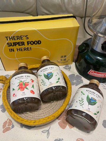 【添菜生活】順暢康普茶 300ml/瓶 / 3入禮盒組 (荔枝、原味)