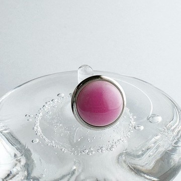 Sepia大號【粉紅】景泰藍指環戒指純銀景泰藍景泰藍