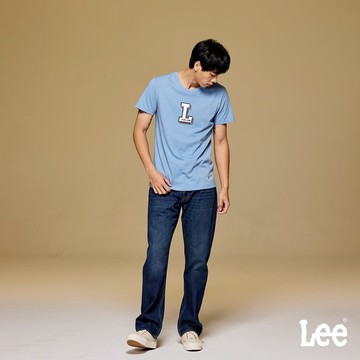 Lee 743 中腰舒適直筒牛仔褲 男 中藍洗水 LB417024281