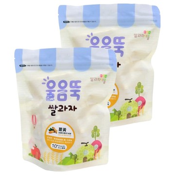 Ssalgwaja 米餅村 寶寶磨牙米餅 10個月以上適用 非油炸 無添加食鹽/糖/化學物 韓國原裝  薑黃  30g  2包