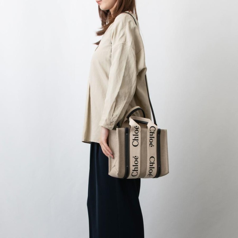 クロエ CHLOE バッグ レディース 2WAYトート/ショルダーバッグ WOODY SMALL TOTE BAG WITH STRAP ウッディ  スモールトートバッグ CHC22AS397 I26 | LINEショッピング