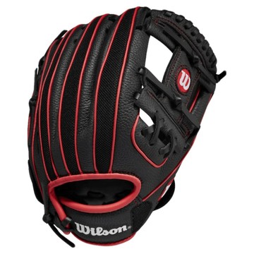 Wilson WS A200 10 EZ CATCH 棒球手套 左投 WBW10045510  黑色 + 紅色  1個  10吋