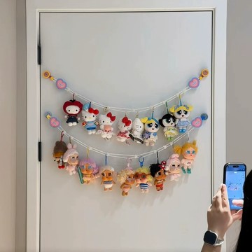 【mono home】玩偶掛繩 娃娃掛繩 吊飾展示架 公仔展示架 壁掛裝飾 可調節掛繩 橫竪可掛 牆壁裝飾 收納掛繩
