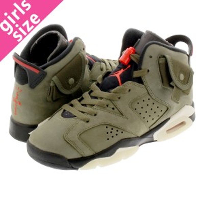 NIKE ナイキ ×TRAVIS SCOTT AIR JORDAN 6 RETRO SP トラヴィス スコット エアジョーダン6レトロエスピー ハイカットスニーカーシューズ カーキ CN1084-200 US9