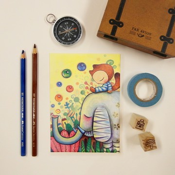 眼球先生 插畫明信片／卡片／小卡／周邊｜悄悄話系列 2組選 - B組(10入)