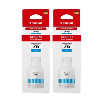 【2入優惠組】Canon GI-76C 原廠連供藍色墨水 (防水)  適用機型：GX6070/GX7070