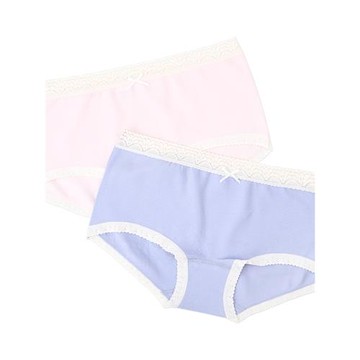 棉元素女士內褲舒適簡約純色少女低腰棉質女士小平三角褲LC583-1