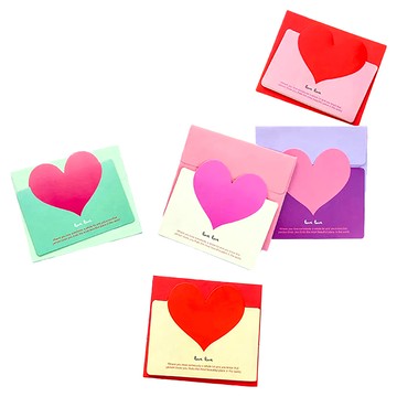 愛心立體賀卡 愛心樹  款式隨機  5張