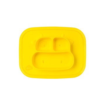 sillymann 100%鉑金矽膠乳牛防滑 強力吸附 柔軟矽膠 適合6個月以上寶寶  黃色  1個  餐盤