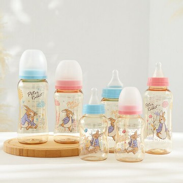 奇哥 Peter Rabbit【寬口徑】比得兔PPSU奶瓶(360ML/240ML)/專利雲朵型自動吸管組(寬口徑) ★衛立兒生活館★