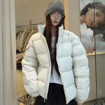 [巴黎精品] 現貨+預購 頂級真羽絨外套90%鴨絨羽絨衣秋冬外套上衣大碼休閒女裝-立領短款麵包服4色a1lr47