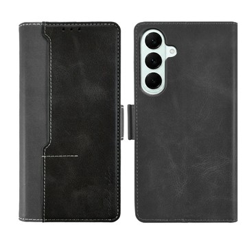 Metal-Slim Samsung Galaxy S26 FE 前插卡側扣磁吸雙料撞色皮套