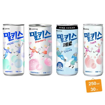 【Lotte 樂天】韓國樂天優格/草莓/無糖/桃子 風味碳酸飲250mlx30入/箱