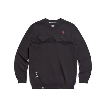 江戶勝｜加大碼｜男裝｜經典海浪長袖T恤