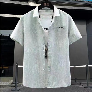 热卖【夏季】男上衣短袖襯衫夏季新款男士短袖襯衫韓版休閒修身百搭時尚潮流襯衣男裝帥氣寸衫