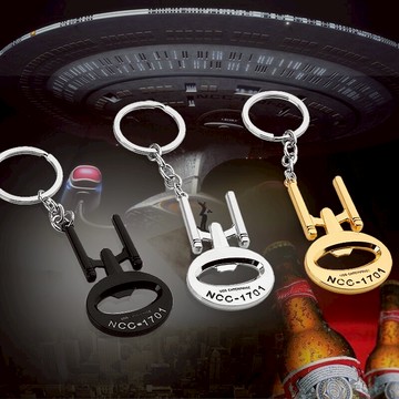 萊珍斯創意啤酒開瓶器星際迷航飛船汽車鑰匙扣啟瓶器鑰匙掛件