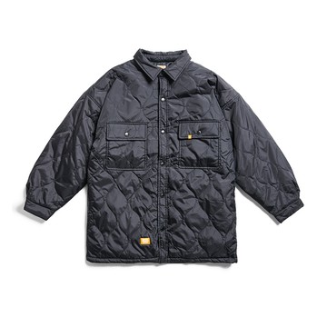 EDWIN｜橘標｜男裝｜寬長版菱格紋鋪棉外套