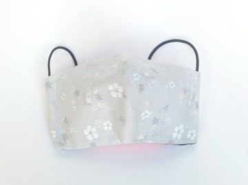 手作立體口罩 - 白花