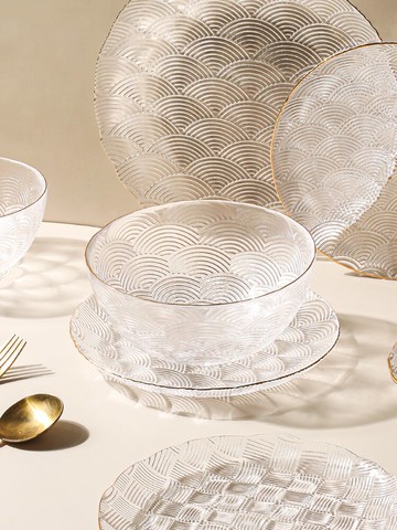 玻璃水果盤客廳茶幾家用現代簡約輕奢風ins網紅點心糖果盤【林之色】