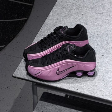 S.G NIKE Nike Shox R4  黑粉紫 AR3565-014 復古 回彈 跑步鞋 女款
